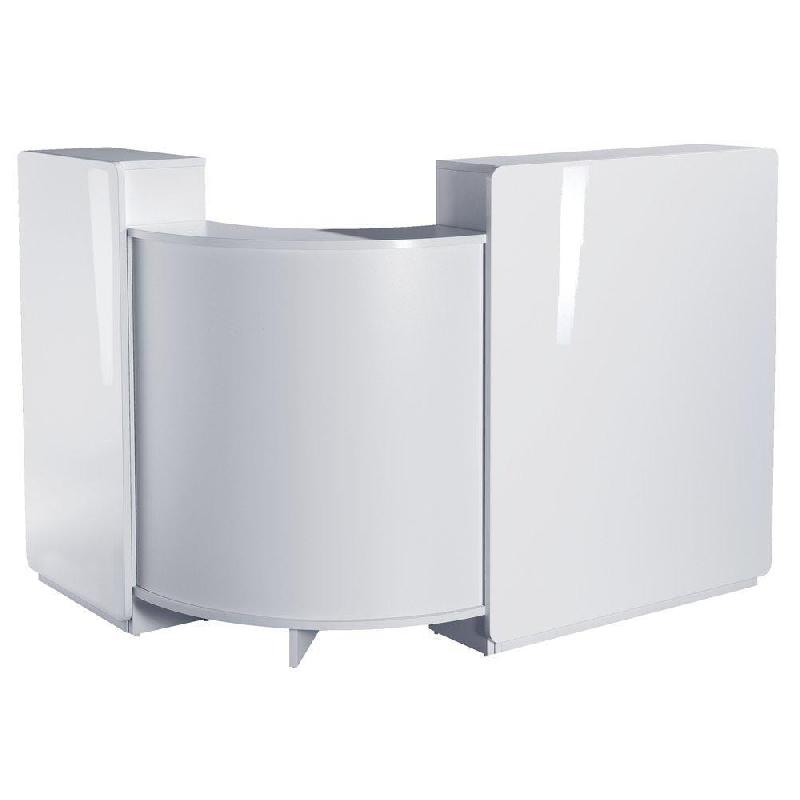 Façade de comptoir d'accueil L56xP2xH107cm - Ep.19mm - Blanc grand brillant - Réceptio_1
