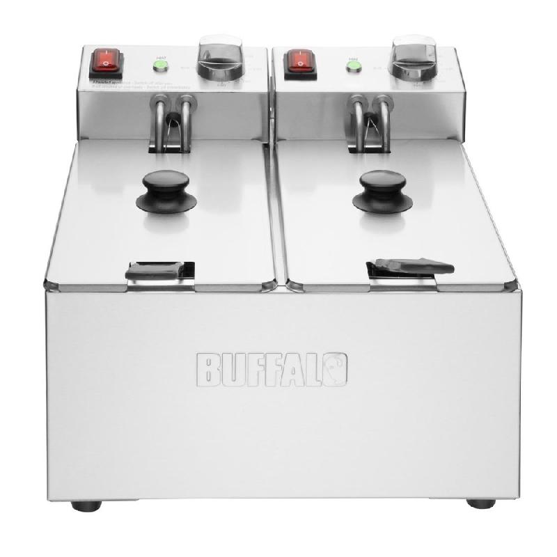 Friteuse électrique à poser - 2 cuves de 3L | Buffalo - CU615_1