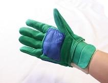 Gants forestiers - taille 9 - cuir pleine fleur hydrofuge - renfort anti-vibration_1