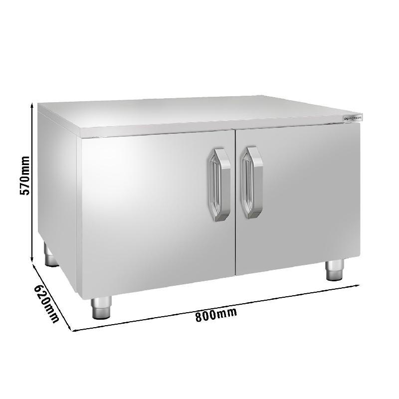Soubassement en acier inoxydable - 800mm - 2 portes  - Mario 700 | GGM -UBK800-E_1