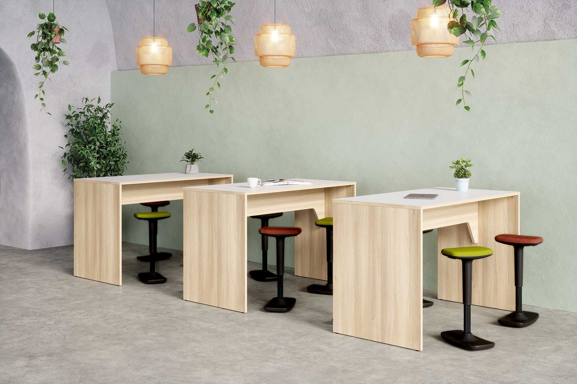 Tabouret ergonomique avec assise pivotante pour bureaux, flex office, salles de réunion - BINGO_1