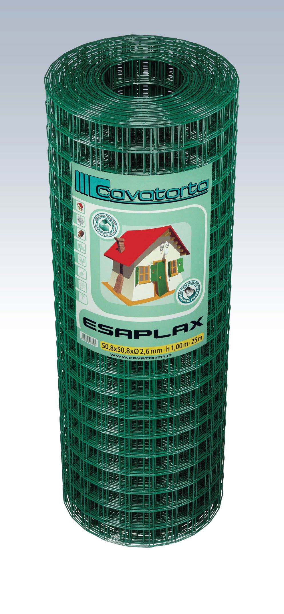 Esaplax - clôture grillagée galvanisée plastifiée Cavatorta - rouleaux 25 m_1