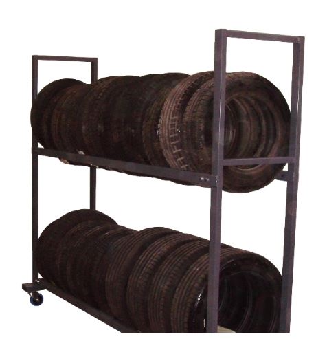 Rack à pneus - 20 pneus - Charge maximale 500 kg - Ossature métallique robuste - Fabrication française_1