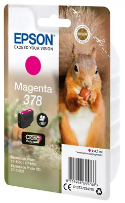 Singlepack Magenta 378 Claria Photo HD Ink_1