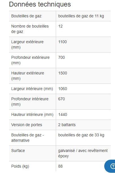 259068w - Armoire pour bouteilles de gaz LB 6 - stockage sécurisé pour 12 bouteilles de 11 kg ou 6 bouteilles de 33 kg_1
