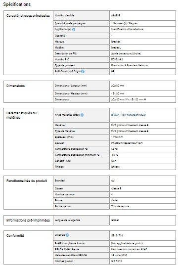 836505 - signalisations sécurité travail - brady - dimensions: 303.00 mm w x 151.00 mm h_1