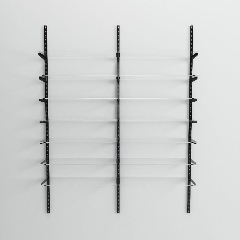 Élément suivant Global noir 7 tablettes verre L90xH240cm_1