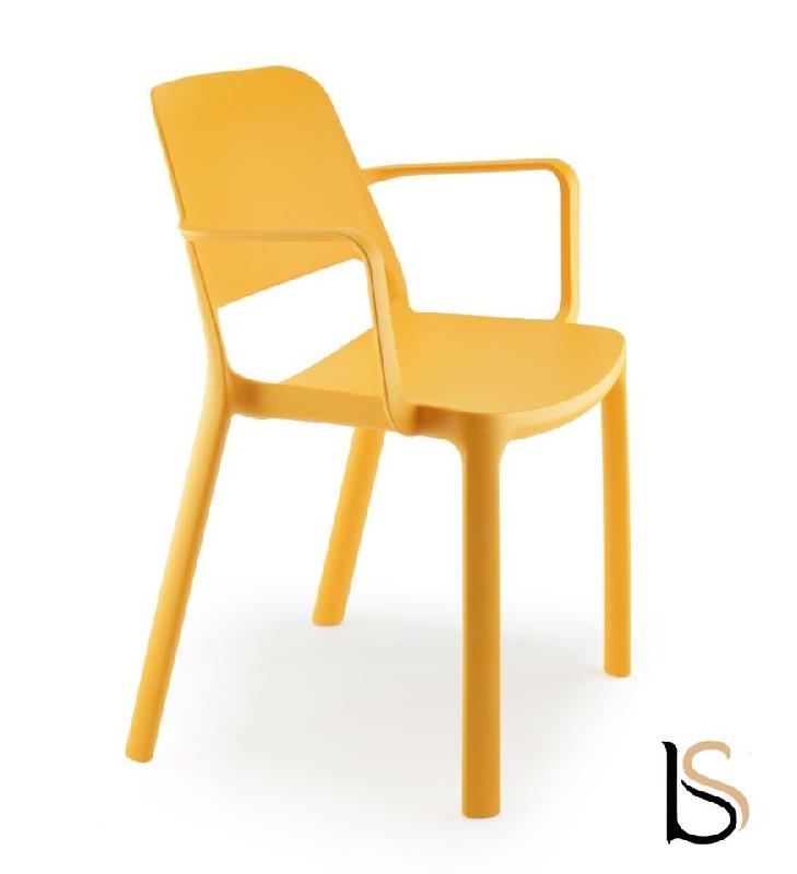 Fauteuil en polypropylène Maike - Sokoa - Orange mandarine_1