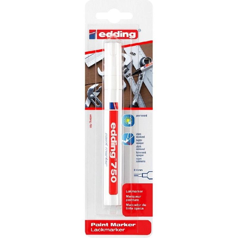 Marqueur peinture blanche - Pte ogive 2 à 4mm - E 750 - Résistant à la chaleur et intempéries_1
