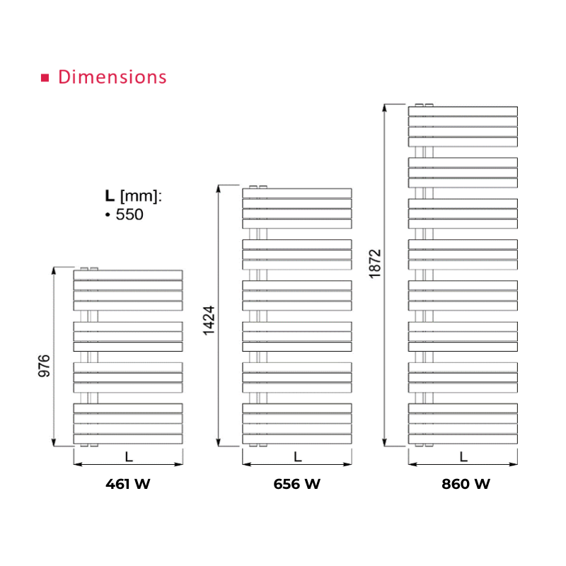 Radiateur sèche-serviettes Eau Chaude WELA 461W - Thermador - WEL550976_1