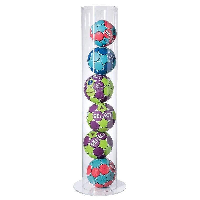 Bac de présentation PMMA rond - Ø20xH100cm - Porte-affiche A4 et A5 - 10 litres_1