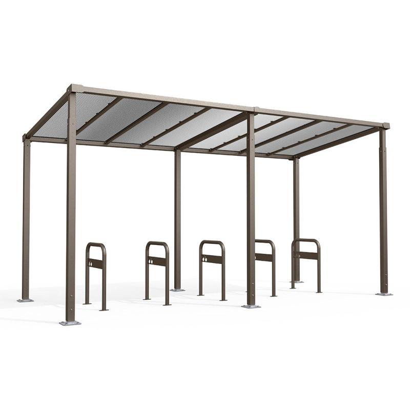 Arceau vélos avec signalétique - Réf : 204014.Gpro - Tube acier Ø50 mm - 2 finitions disponibles_1