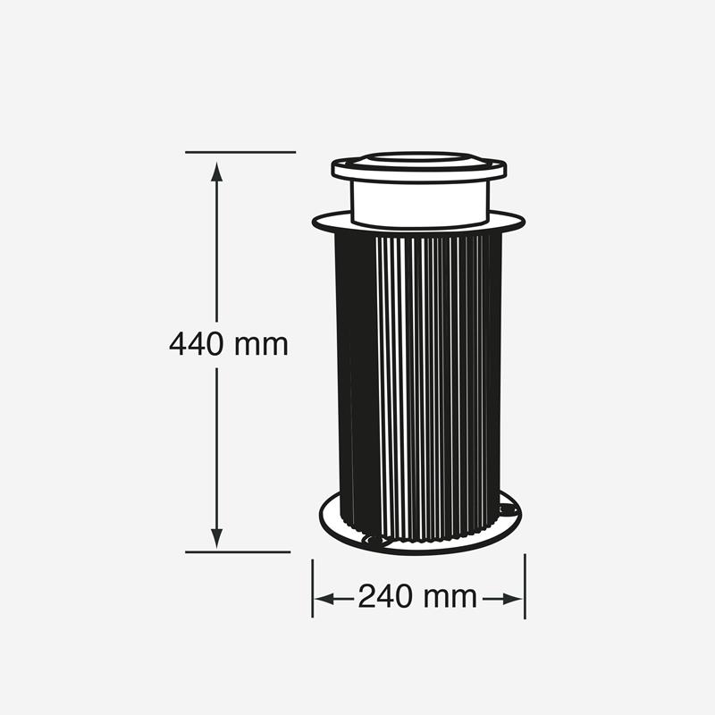 Enceinte borne KiosK45 - IP66 - 45 Watts - Alimentation 100V - Vert_1