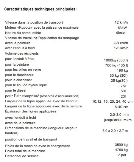 Kontur 700 ХПК - machine de marquage routier Stim - application plastique ou peinture - poids total 4750kg_1