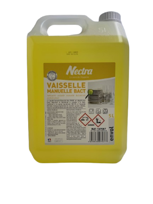 Nectra envol liquide vaisselle manuelle desinfectante bactericide 5l_1