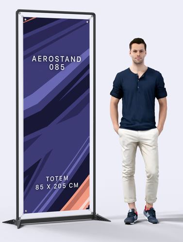 Stand noir hd 85 x 200 cm - Aerostand 085_1