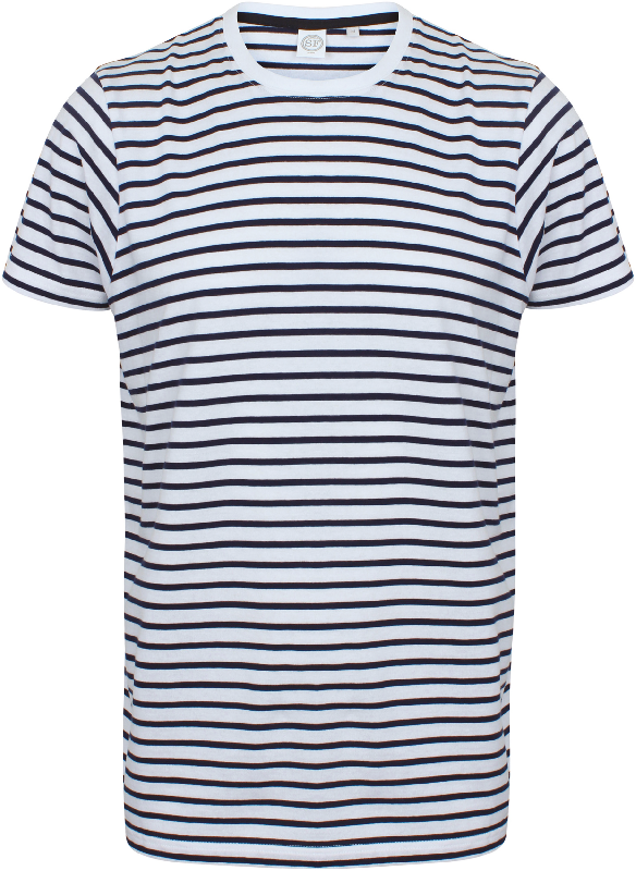 T-shirt rayé unisexe - Skinni Fit - Réf : SFM202 - 100% coton, style décontracté_1