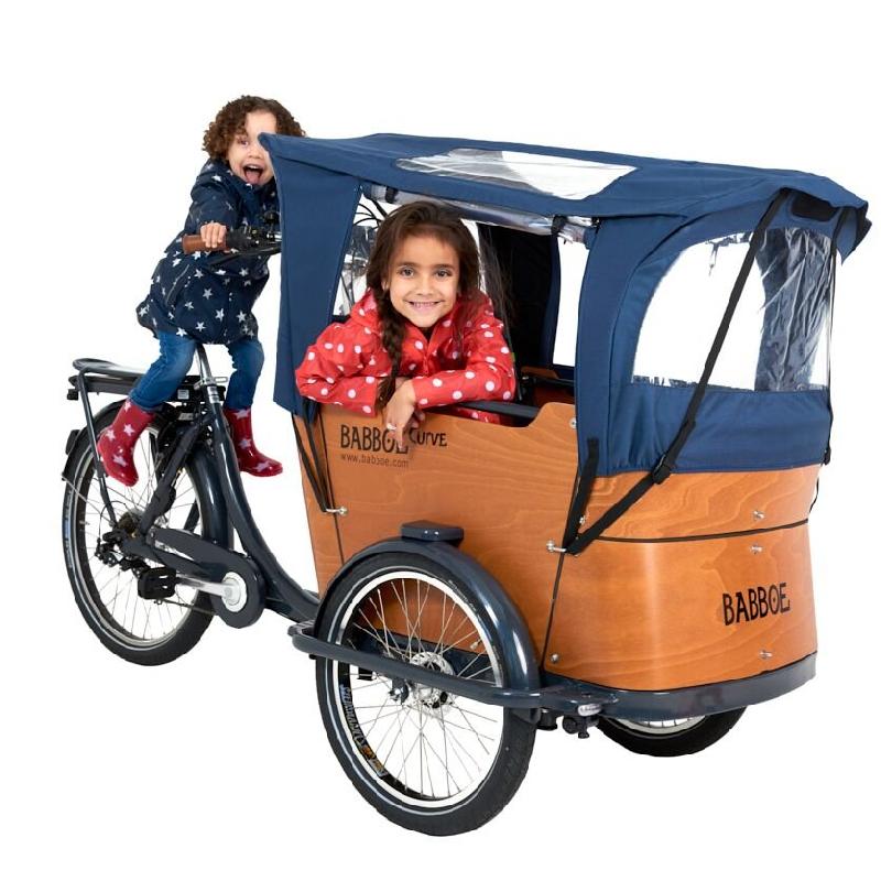 Triporteur électrique Babboe Curve-E - Transport jusqu'à 4 enfants - 7 vitesses - Freins hydrauliques_1