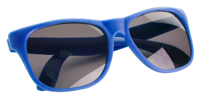 Lunettes de soleil en plastique - protection UV400 - finition mate - couleur bleue_1