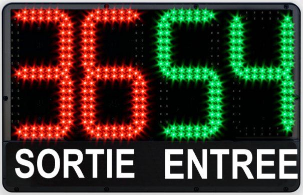 Affichage de changement de joueurs - Panneaux IN-OUT DISPLAY 4 et 8, simple et double face, LED rouges et vertes, haute luminosité_1