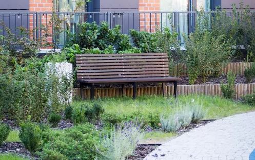 Banc public Bergen 02.015SC - 180cm - acier inoxydable ou acier au carbone - bois tendre, dur ou exotique_1