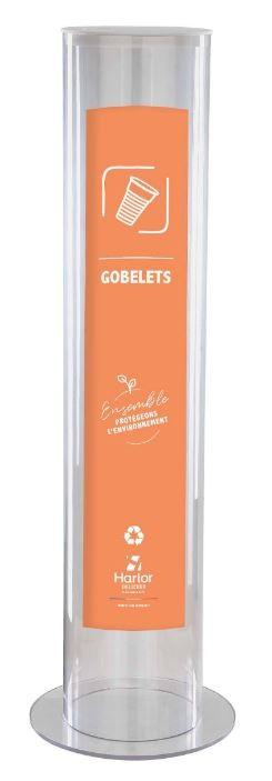 Collecteur recyclage 30 litres - polycarbonate incolore - marquage de niveau - option verrouillage_1