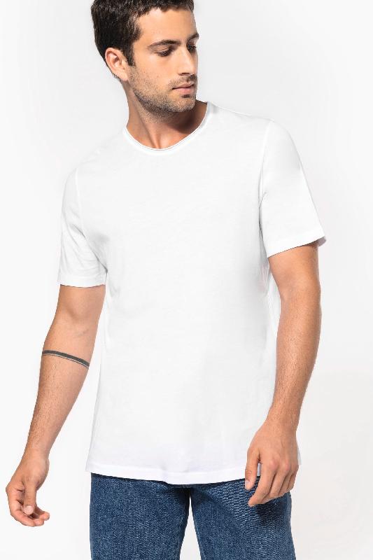 T-shirt Bio col à bords francs manches courtes homme - Réf: K398 - Kariban - 100% coton biologique_1