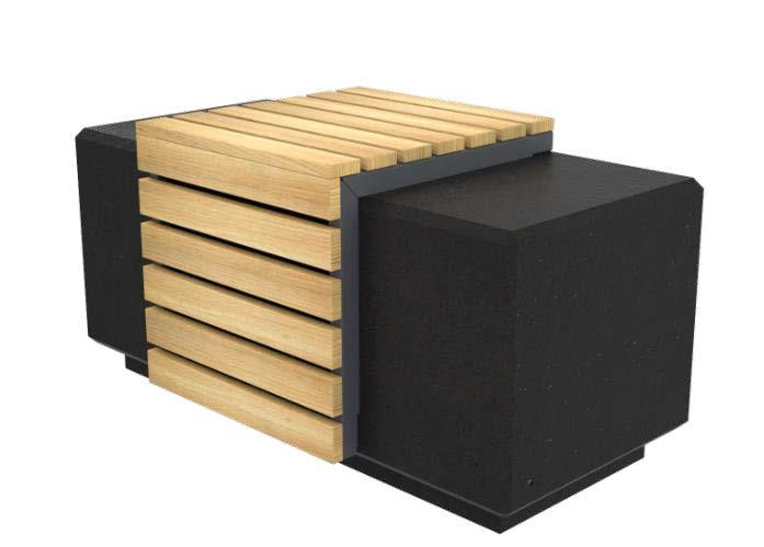 Banquette et Table Bacal en Béton Compact HPL - Robustesse et Élégance en Intérieur et Extérieur_1