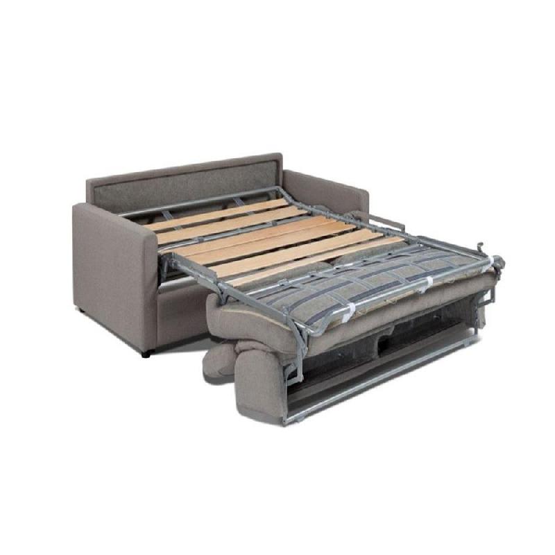 Canapé convertible express Squadra 140 cm - Sommier à lattes RENATONISI - Polyuréthane graphite - Matelas haute résilience 16 cm_1