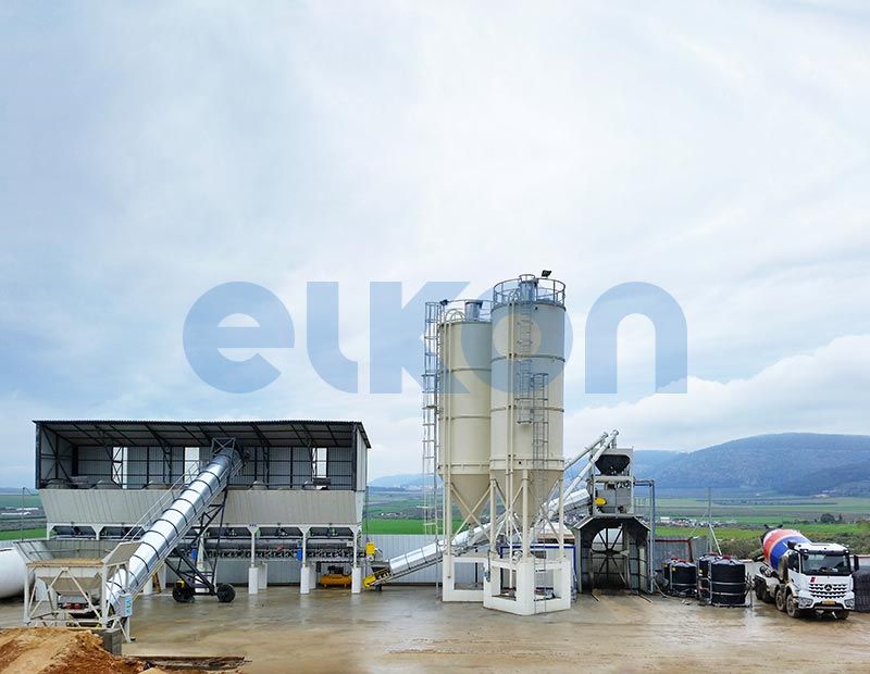 Elkomix-120 centrale à béton fixe - 105 m³/h - performances élevées et structure modulaire_1