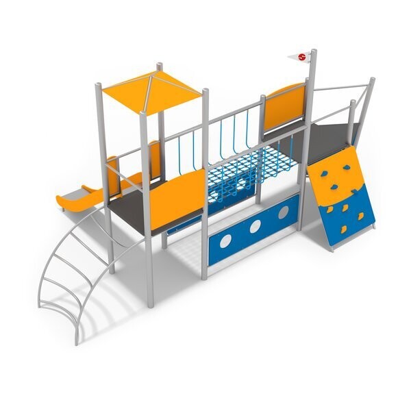 Jeu multi tours bateau personnalisable en acier inoxydable - Aire de jeux conforme EN1176 - Référence BT11047_1