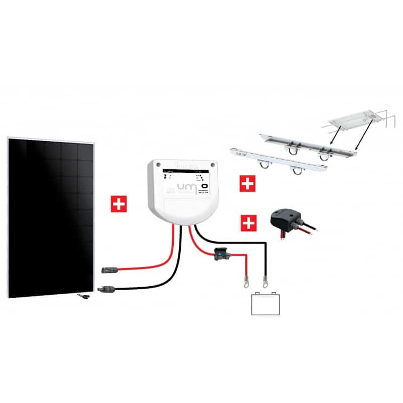 Kit solaire bateau Uniteck 200W 12V - MPPT - Panneau monocristallin back-contact - Fabrication française_1