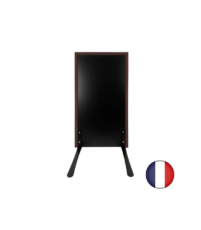 Panneau trottoir cadre bois sur piétement noir effet ressorts - 105 x 56 cm - Référence : PFN132CHO_1