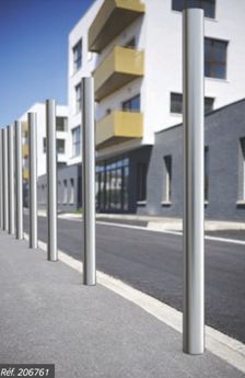 Potelet inox brossé - Design contemporain et adaptable - Hauteur 1080 mm - Finition inox brossé_1