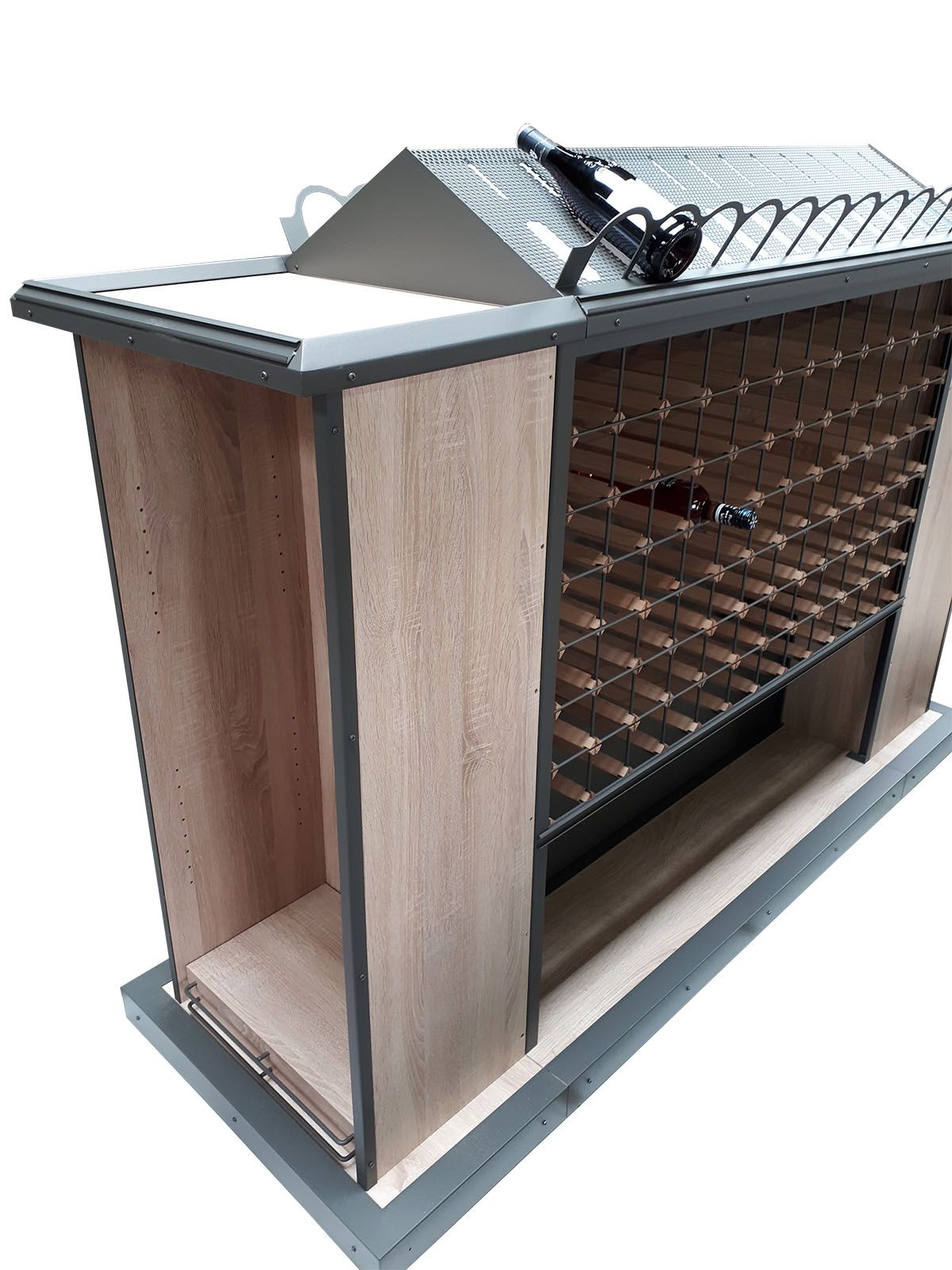 Présentoir de bouteille de vin - Cave à vin - Mise en avant de produits_1
