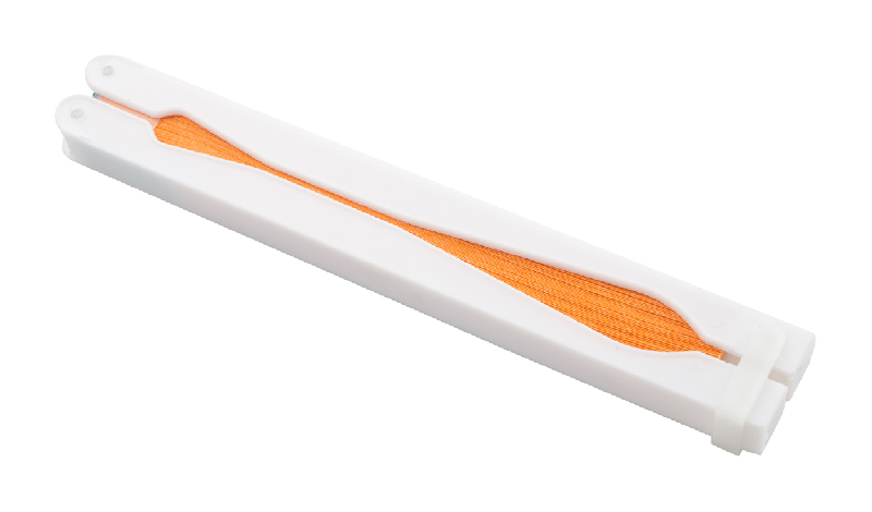 Éventail en plastique - couleur orange - poids 13g_1