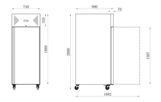 Armoire réfrigérée inox pâtissière - positive - 600 x 800 (AA8PP) AFI collin-lucy_1