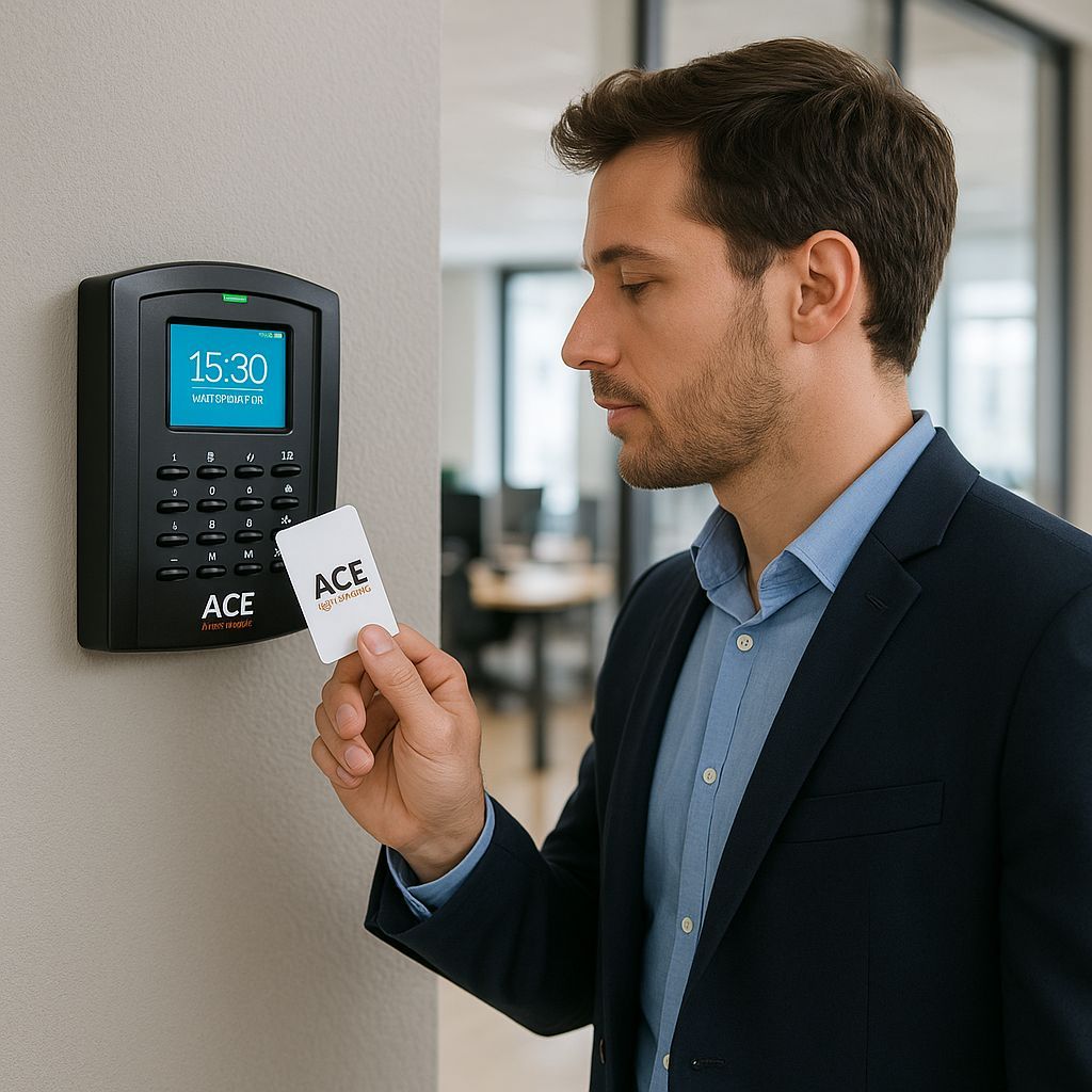 Pointeuse murale TR15 de haute technologie permettant d'enregistrer les mouvements du personnel en toute sécurité._1