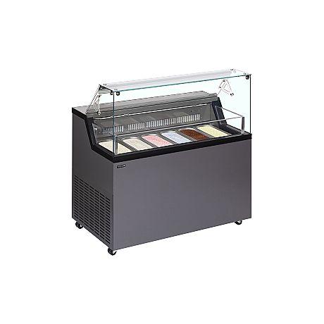Vitrine pour glace en bac Anthracite RAL 7016 - 184 L | Tefcold - MIRABELLA6_1