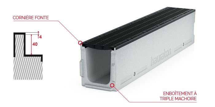 Xtremfix® I-Trax - Tunnel d'infiltration et de rétention Hauraton - Béton armé haute performance - 1 et 3 m de long_1
