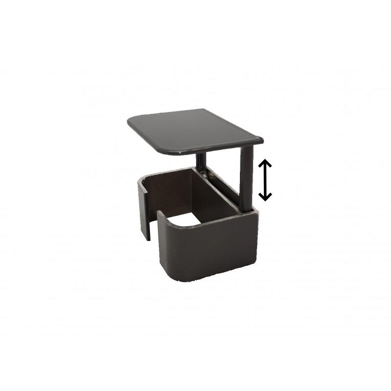 Capot pour poteau de départ ou fin de clôture - Gris anthracite RAL 7015 - Épaisseur 2mm - Largeur 4.5 cm - Longueur 6.8 cm_1
