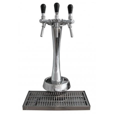 Colonne de distribution d'eau 3 voies en acier inoxydable avec égouttoir amovible_1