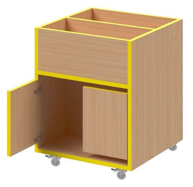 Bac à livres haut à roulettes_1