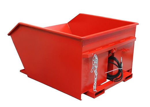 Bac basculant automatique 4A / S4A - Vidage décalé au-dessus d'un conteneur - Étanche à l'huile et à l'eau_1