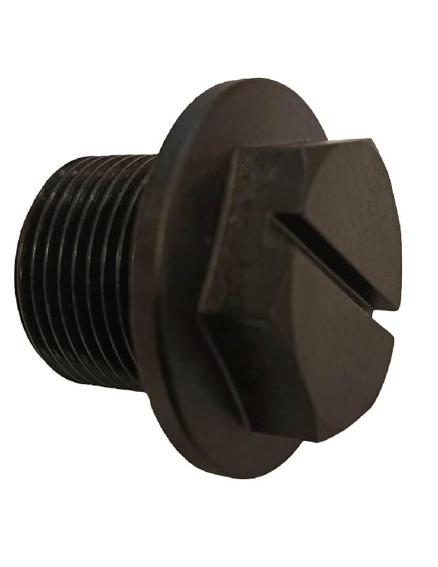 Bouchon Mâle Pas du Gaz - PP noir - sans joint - Mâle 3/4