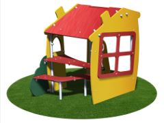 Maisonnette inox gamme Declik - DKM2 - Structures de jeux à thèmes pour enfants de 6 mois à 4 ans - Créa Équipements_1