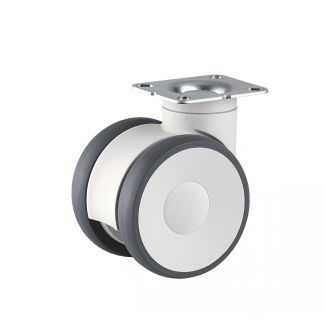 Roulette pour meuble pivotante, à platine_1