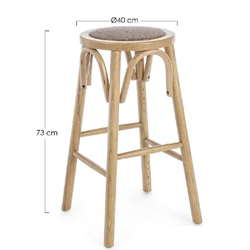 Tabouret bar Circle naturel  Ø 40 x 73 cm_1