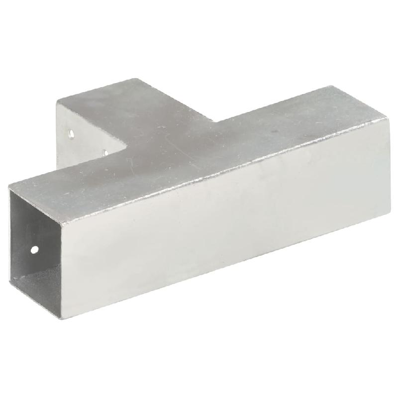 Vidaxl connecteur de poteau forme en t métal galvanisé 71x71 mm 145455_1