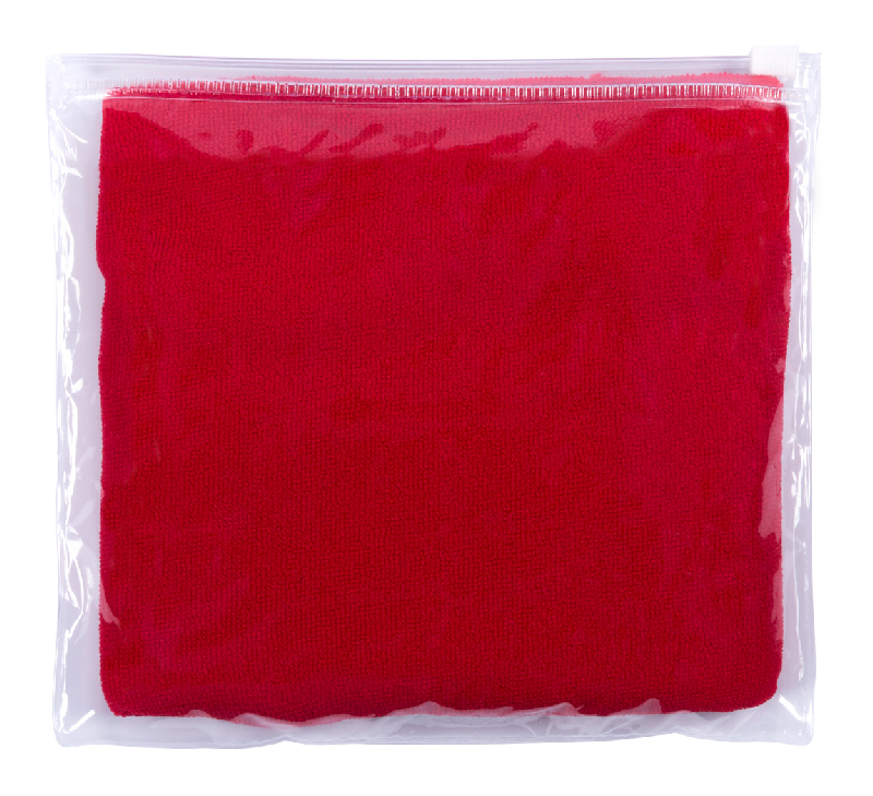 Serviette microfibre - 345 g/m² - couleur rouge - poids 45g_1